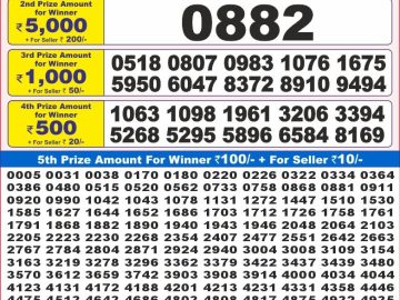 Lottery Result Today November 1, 2024