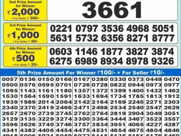 Lottery Result Today November 3, 2024