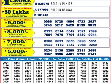 Lottery Result Today November 9, 2024