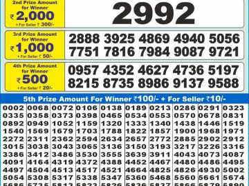 Lottery Result Today November 17, 2024