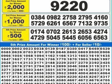 Lottery Result Today November 25, 2024