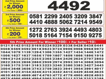 Lottery Result Today December 4, 2024