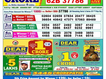 Lottery Result Today December 24, 2024