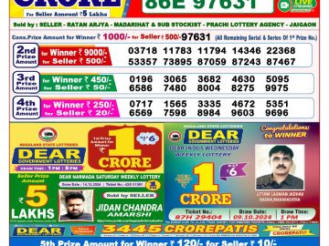 Lottery Result Today December 24, 2024