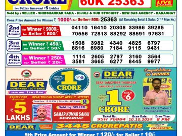 Lottery Result Today December 27, 2024