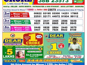 Lottery Result Today December 27, 2024