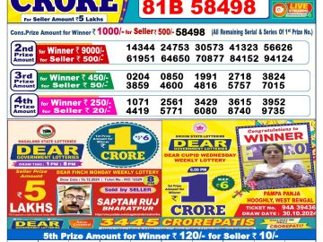 Lottery Result Today December 28, 2024