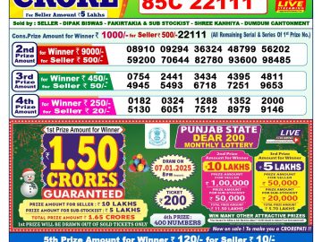 Lottery Result Today December 31, 2024