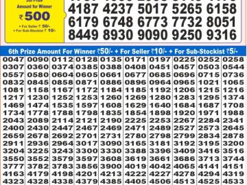 Lottery Result Today December 19, 2024