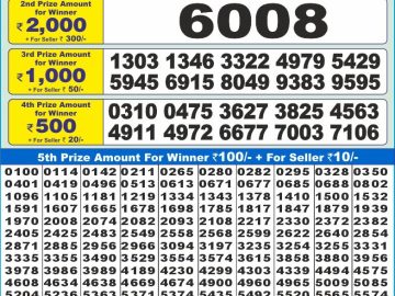 Lottery Result Today December 20, 2024