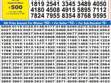 Lottery Result Today December 14, 2024