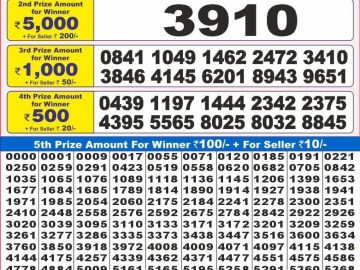 Lottery Result Today December 30, 2024