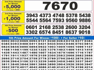 Lottery Result Today December 23, 2024