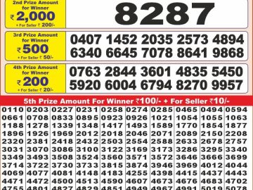 Lottery Result Today December 13, 2024