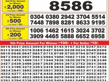 Lottery Result Today December 16, 2024