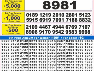 Lottery Result Today December 29, 2024