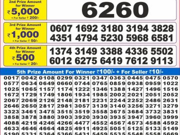 Lottery Result Today December 5, 2024