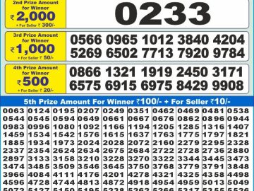 Lottery Result Today December 4, 2024