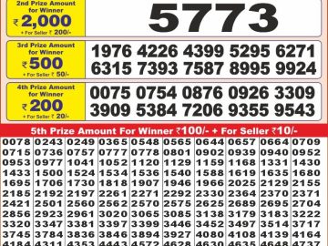 Lottery Result Today December 1, 2024