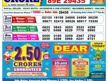 Lottery Result Today December 14, 2024