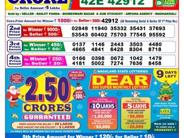 Lottery Result Today December 5, 2024