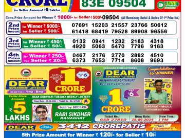 Lottery Result Today December 12, 2024