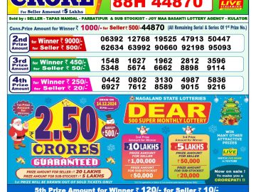 Lottery Result Today December 4, 2024