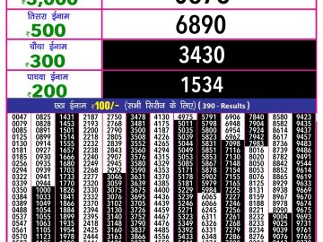 Lottery Result Today December 4, 2024