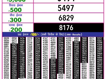 Lottery Result Today December 17, 2024