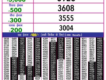 Lottery Result Today December 31, 2024