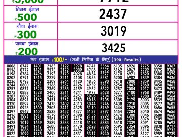 Lottery Result Today December 22, 2024