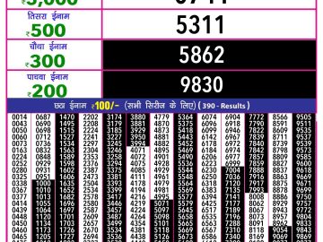 Lottery Result Today December 29, 2024