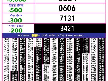 Lottery Result Today December 14, 2024