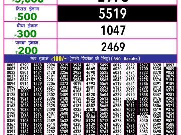 Lottery Result Today December 13, 2024