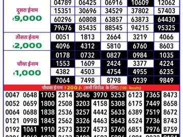 Lottery Result Today December 25, 2024