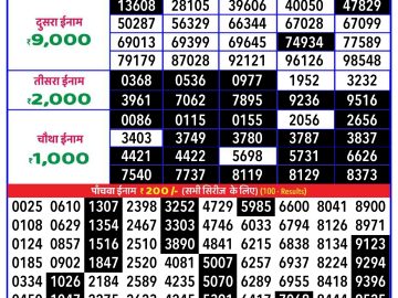 Lottery Result Today December 26, 2024