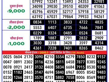 Lottery Result Today December 17, 2024