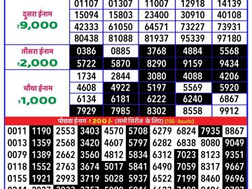 Lottery Result Today December 13, 2024