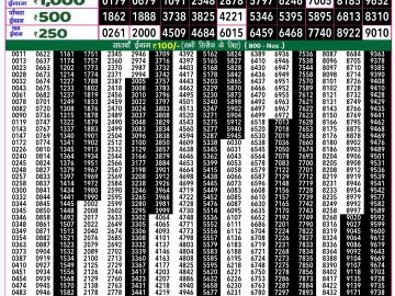 Lottery Result Today December 25, 2024