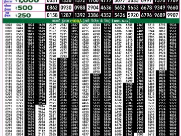 Lottery Result Today December 5, 2024