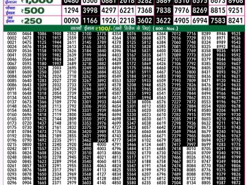 Lottery Result Today December 19, 2024