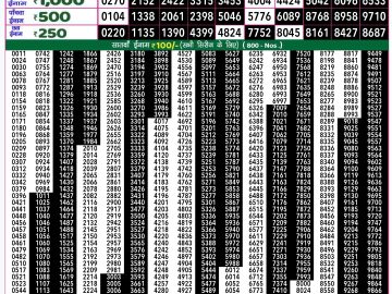 Lottery Result Today December 3, 2024