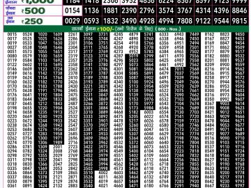 Lottery Result Today December 29, 2024