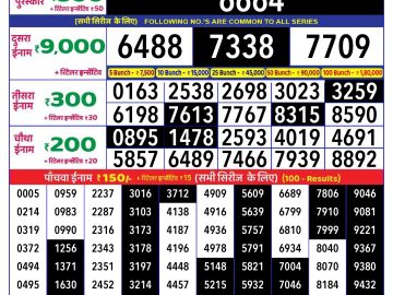 Lottery Result Today December 3, 2024