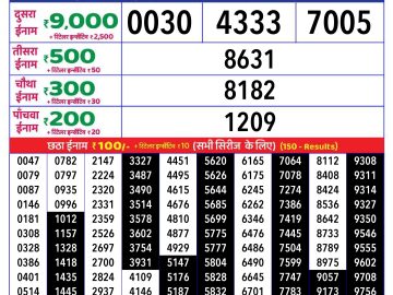 Lottery Result Today December 30, 2024