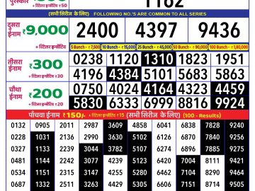 Lottery Result Today December 20, 2024