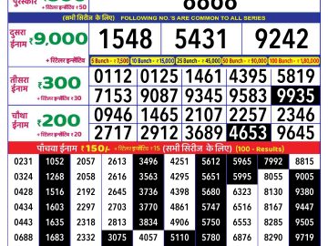 Lottery Result Today December 22, 2024