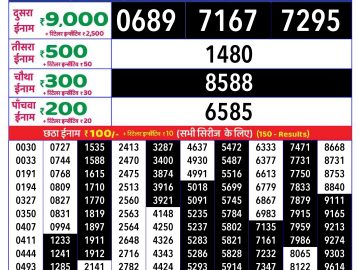 Lottery Result Today December 24, 2024