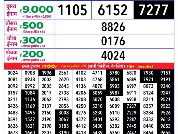 Lottery Result Today December 31, 2024