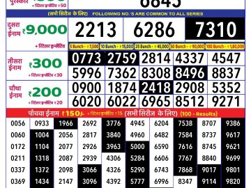 Lottery Result Today December 24, 2024